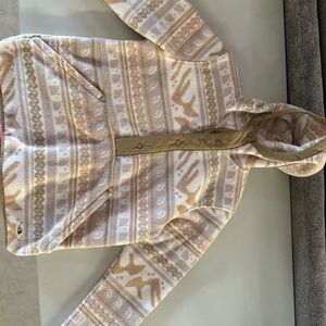 The North Face Beige and White Patterned Sweater